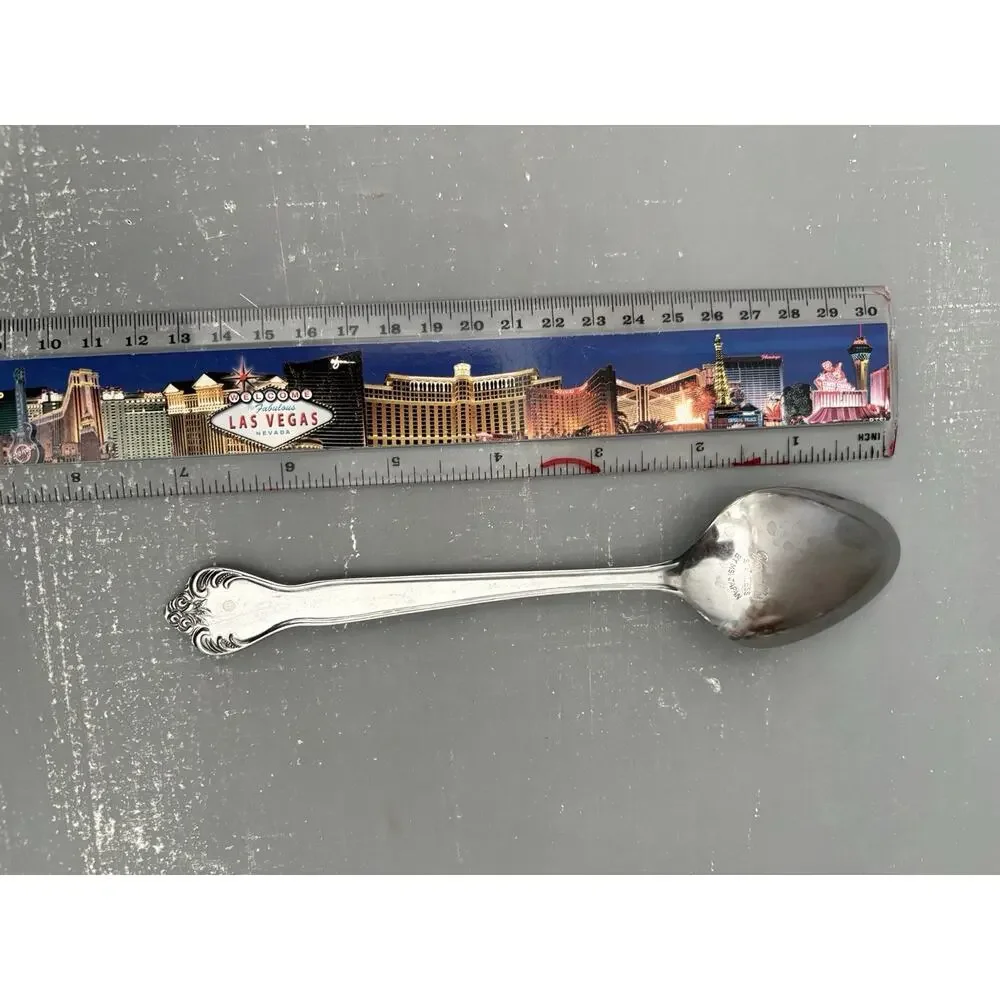 Set of 4 MSI Japan VERSAILLES Stainless Place Spoons Floral Vintage